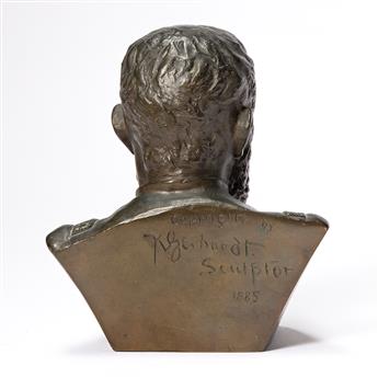 (PRESIDENTS.) Karl Gerhardt. Memorial bust of Ulysses S. Grant in military uniform.